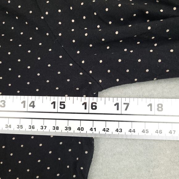 Ann Taylor Loft Petites Women's Long Sleeve Blouse Sz Medium Ruffles Polka Dot - Picture 7 of 9